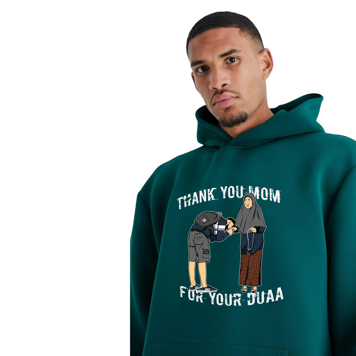 Thank You Mom Green Scuba Hoodie