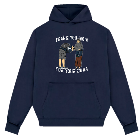 Thank You Mom Navy Blue Hoodie